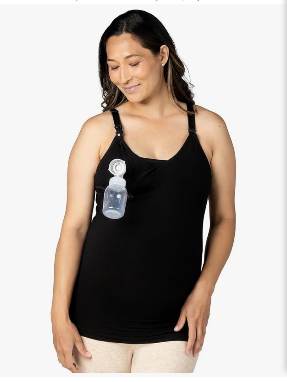 Kindred Bravely Black Nursing & Pumping Cami Tank, maternity and nursing